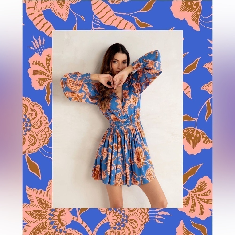 Omika Adele Dress in Sitara Azure